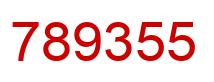 Number 789355 red image