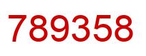 Number 789358 red image