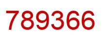 Number 789366 red image
