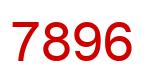 Number 7896 red image