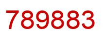 Número 789883 imagen rojo