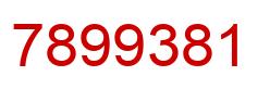Número 7899381 imagen rojo