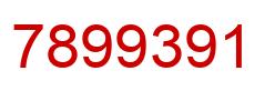 Número 7899391 imagen rojo