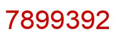 Número 7899392 imagen rojo