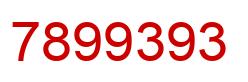 Número 7899393 imagen rojo