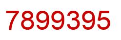 Número 7899395 imagen rojo
