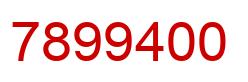 Número 7899400 imagen rojo