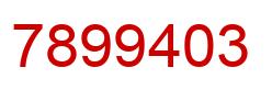 Número 7899403 imagen rojo