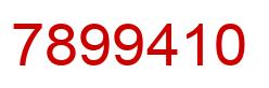 Número 7899410 imagen rojo