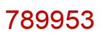 Número 789953 imagen rojo