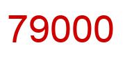 Number 79000 red image