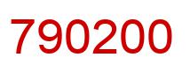 Number 790200 red image