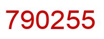 Number 790255 red image