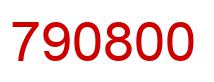 Number 790800 red image