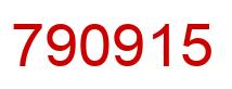 Number 790915 red image