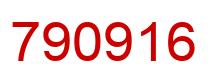 Number 790916 red image