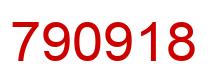 Number 790918 red image