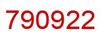 Number 790922 red image