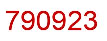 Number 790923 red image
