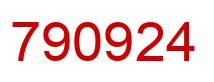 Number 790924 red image