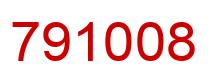 Number 791008 red image