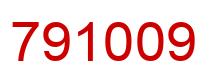Number 791009 red image