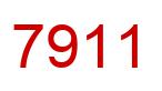 Number 7911 red image