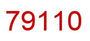 Number 79110 red image