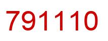 Number 791110 red image