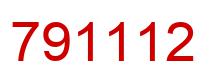Number 791112 red image