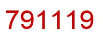 Number 791119 red image