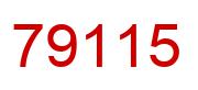 Number 79115 red image
