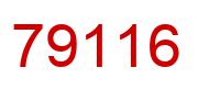 Number 79116 red image