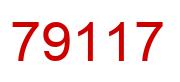 Number 79117 red image
