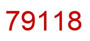 Number 79118 red image