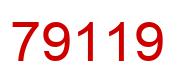Number 79119 red image