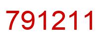 Number 791211 red image