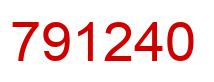 Number 791240 red image