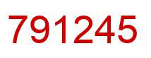 Number 791245 red image