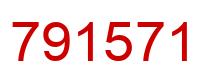 Number 791571 red image