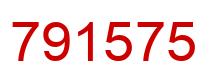 Number 791575 red image
