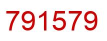 Number 791579 red image