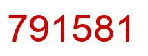 Number 791581 red image