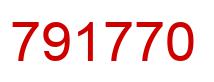 Number 791770 red image