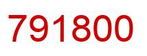 Number 791800 red image