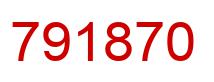 Number 791870 red image