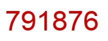 Number 791876 red image