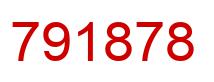 Number 791878 red image