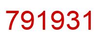Number 791931 red image