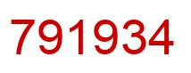 Number 791934 red image
